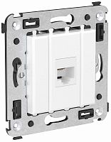 Розетка телефонная без рамки DKC Avanti 1-м. RJ12 белое облако картинка